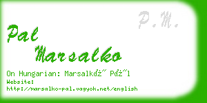 pal marsalko business card